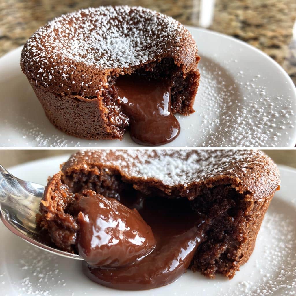 air fryer lava cake gooey