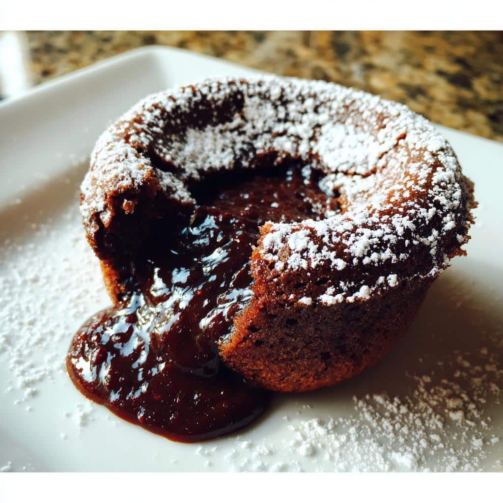 air fryer lava cake no bake style
