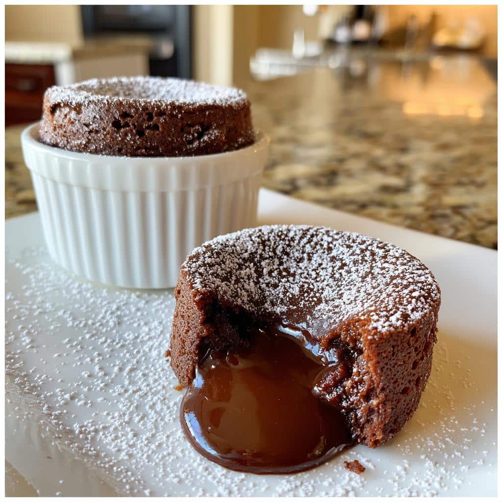air fryer lava cake party dessert - detail 1
