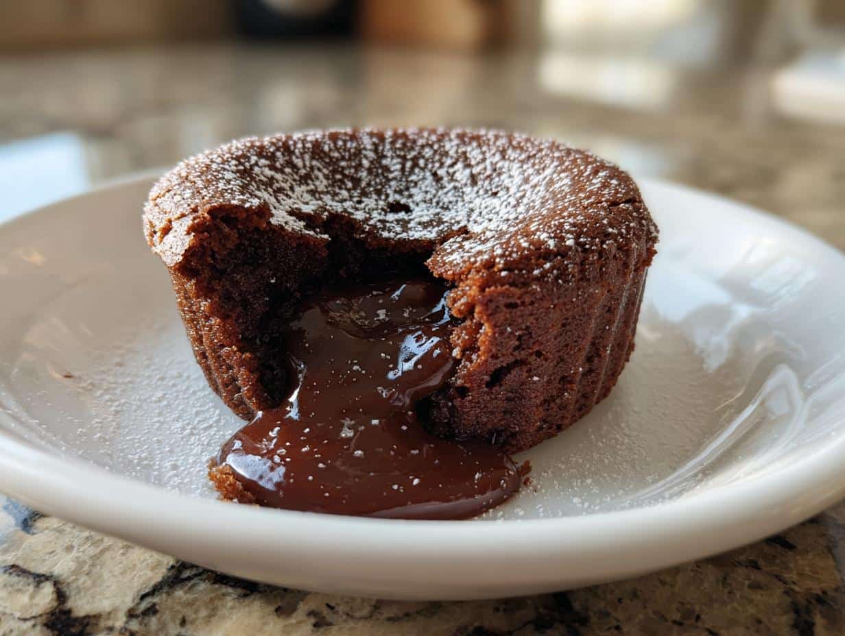 air fryer lava cake small batch - detail 1
