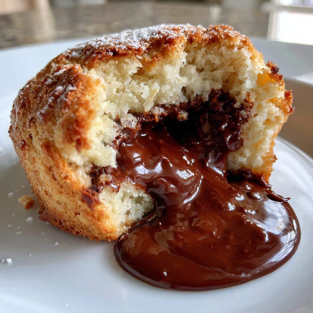 air fryer lava cake with biscuit dough - detail 1