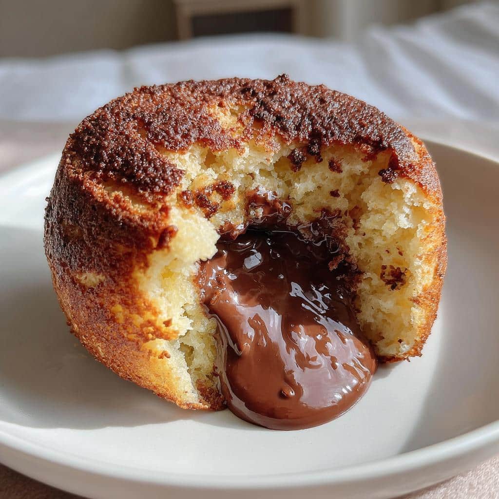 air fryer lava cake with biscuit dough