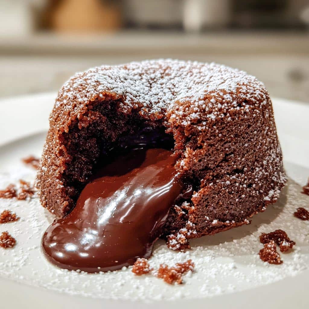 air fryer lava cake with cake mix - detail 1