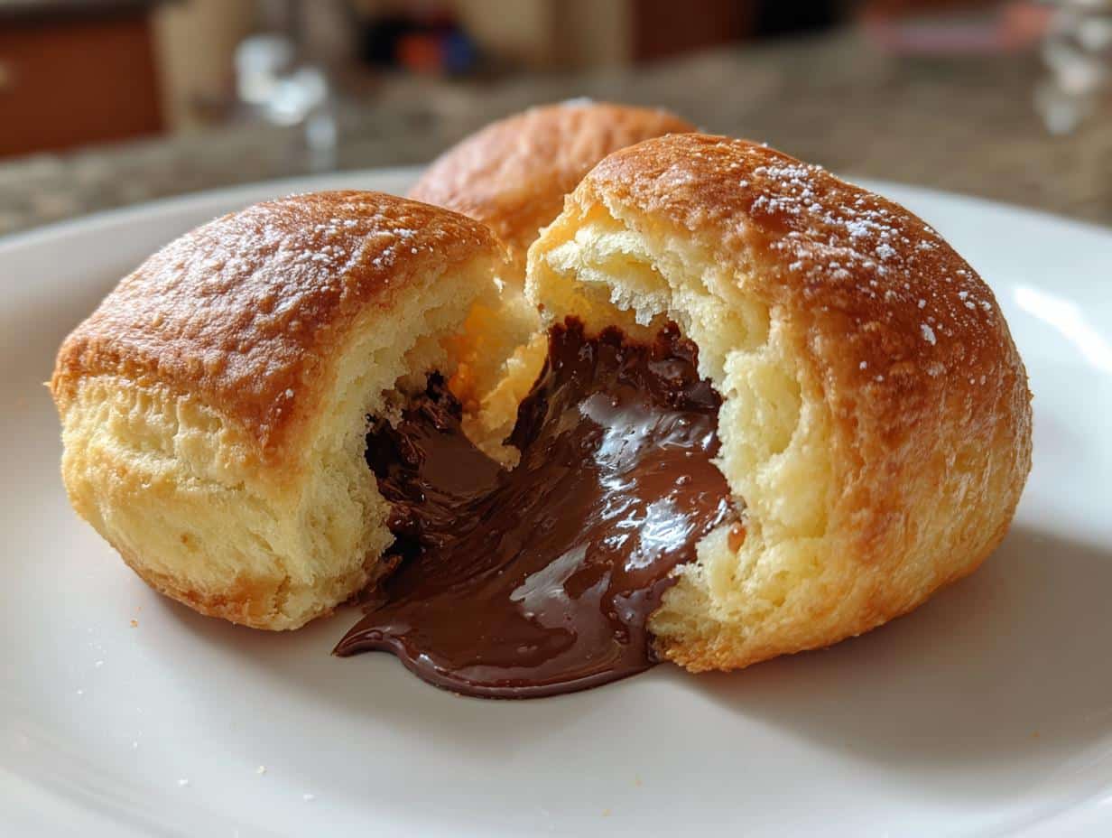 air fryer lava cake with crescent rolls - detail 1