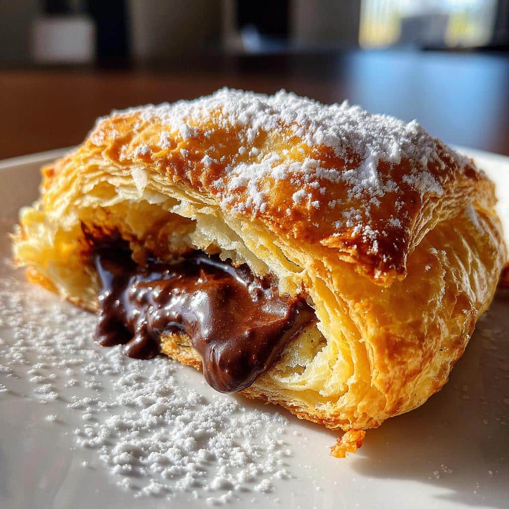 air fryer lava cake with puff pastry - detail 1