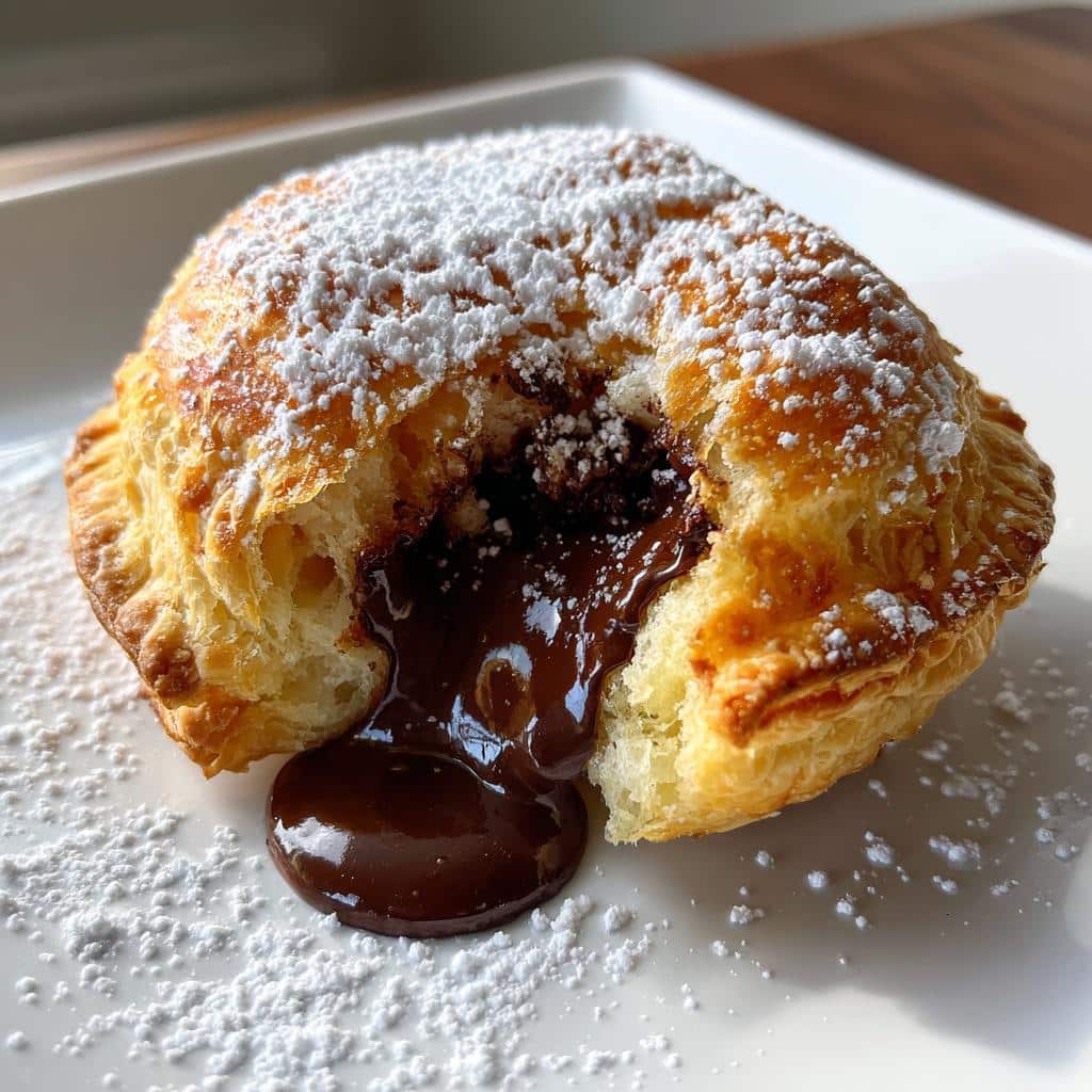 air fryer lava cake with puff pastry