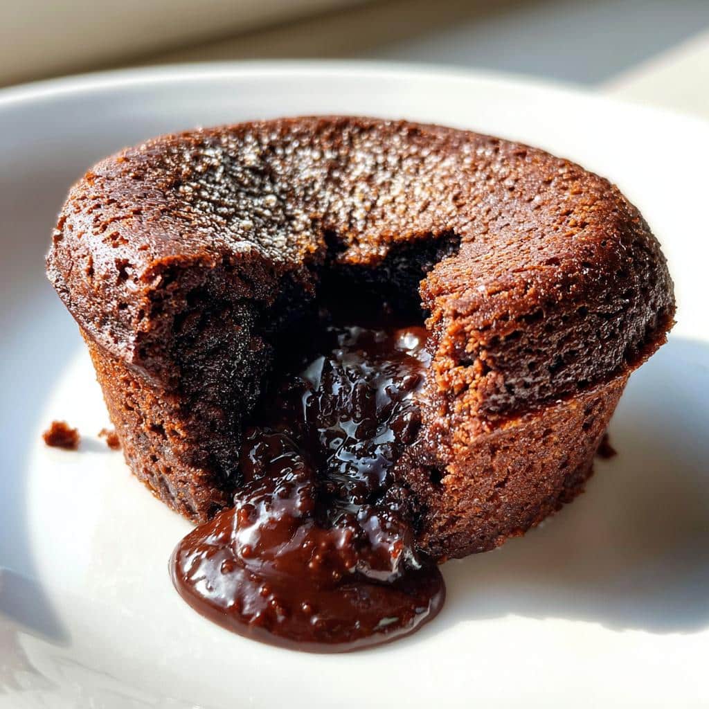 air fryer molten cake gooey