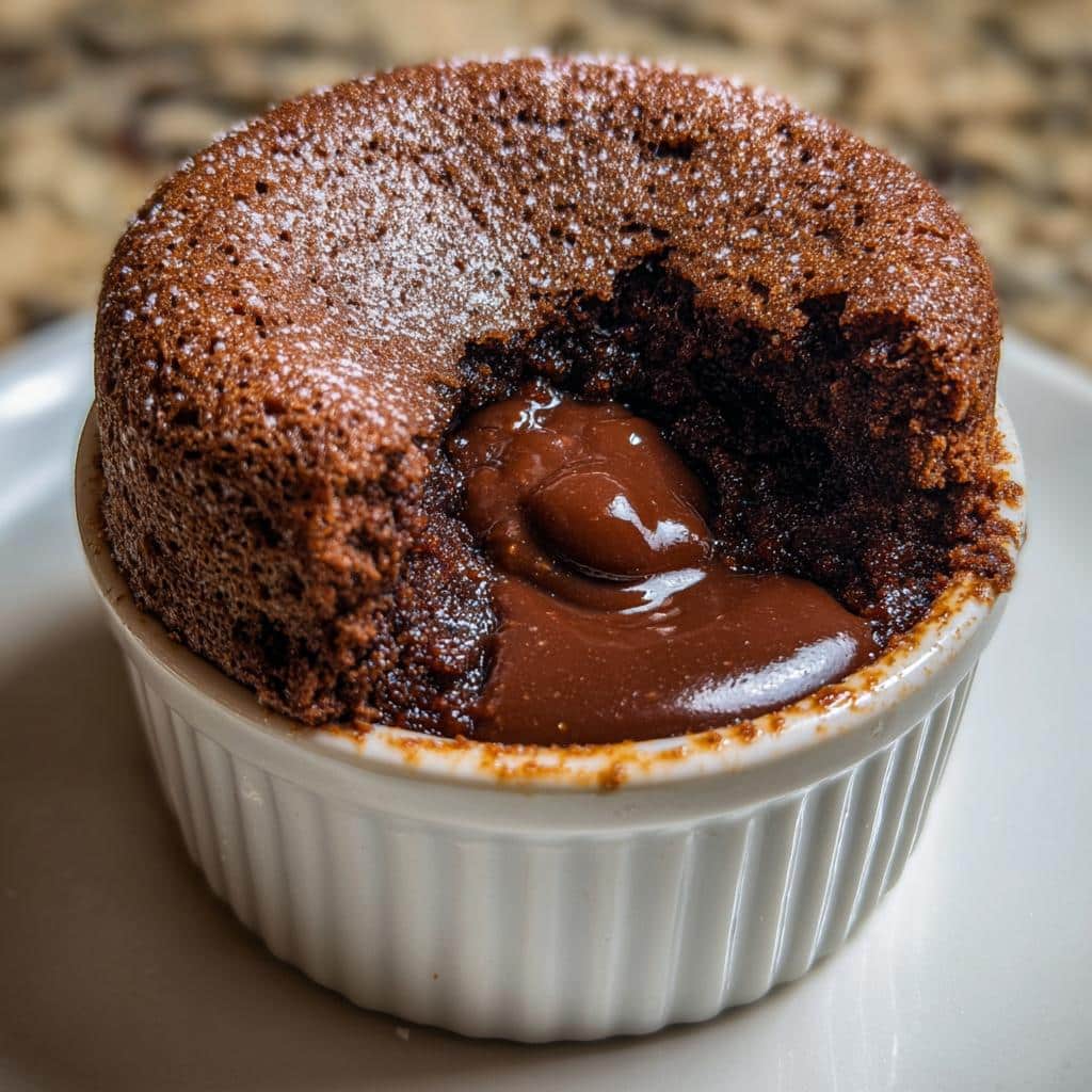 air fryer molten cake no bake style - detail 1