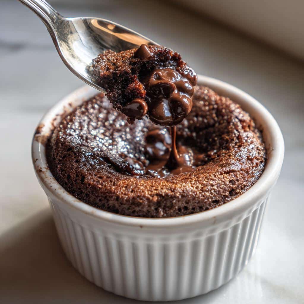 air fryer molten cake no oven - detail 1