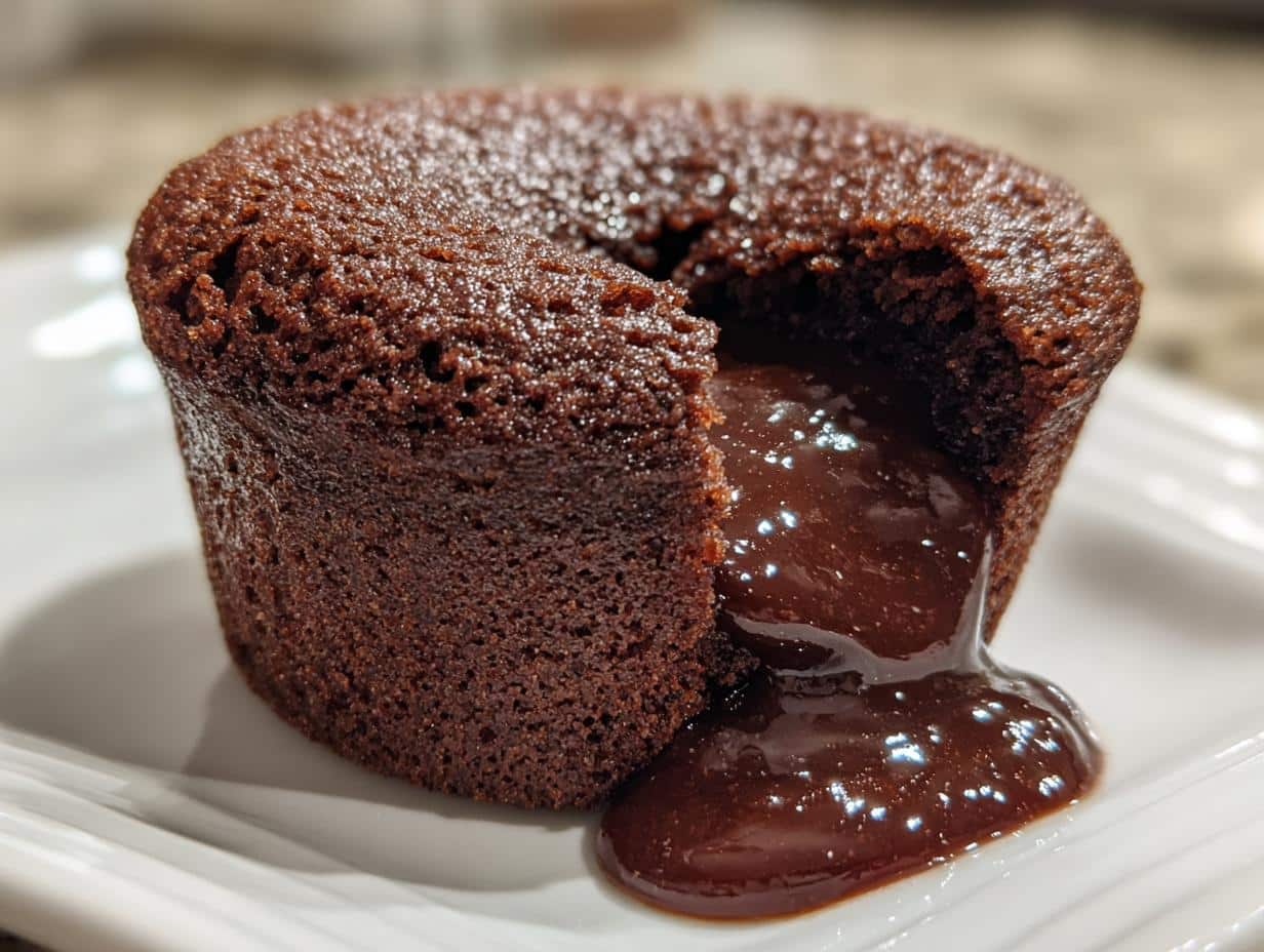 air fryer molten cake single serve - detail 1