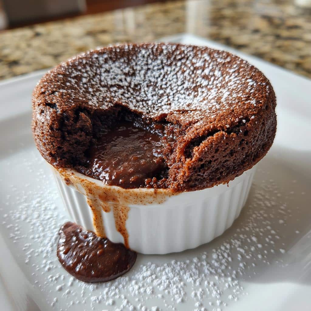 air fryer molten cake soft center - detail 1