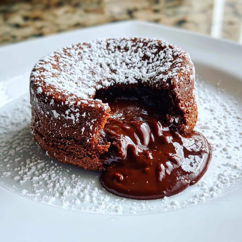 air fryer molten cake winter dessert - detail 1