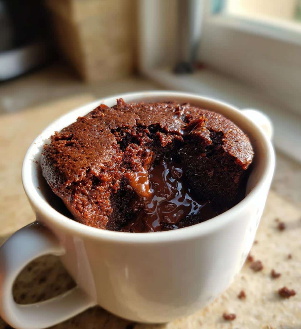 10-Minute Air Fryer Mug Brownie Recipe for a Chocolate Fix 4 air fryer mug brownie 10 minute - detail 1