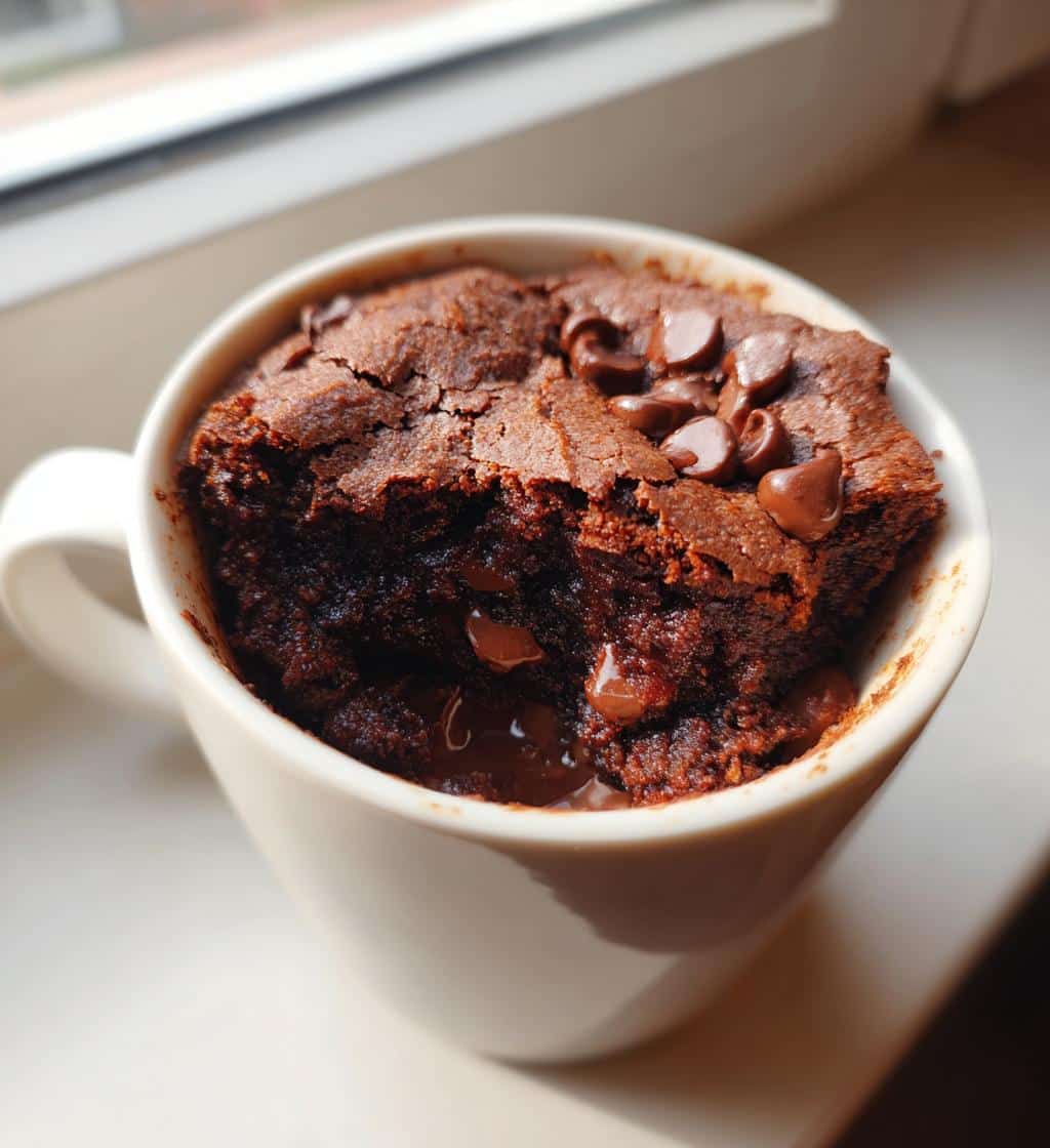 air fryer mug brownie crispy - detail 1
