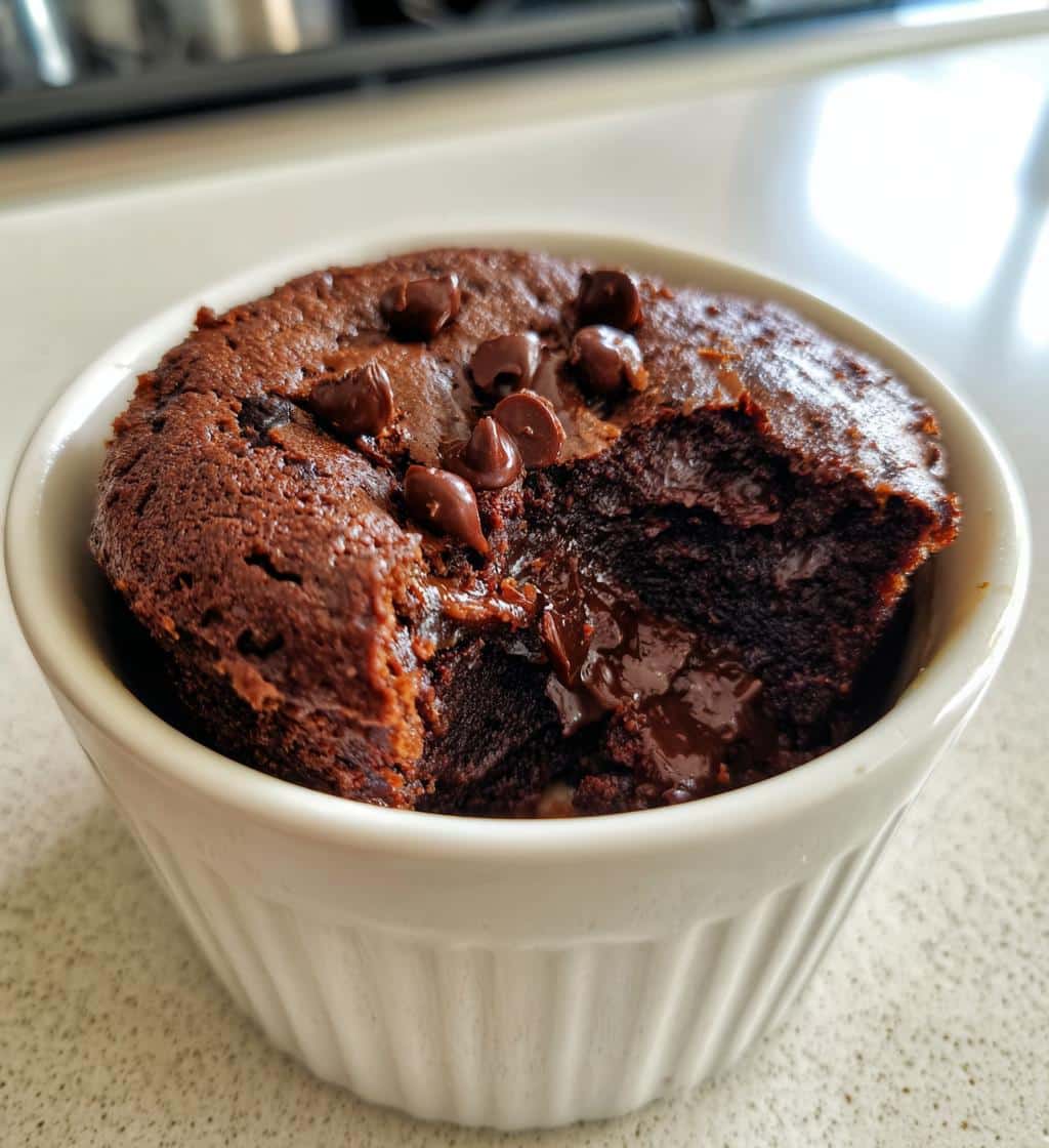 air fryer mug brownie gooey