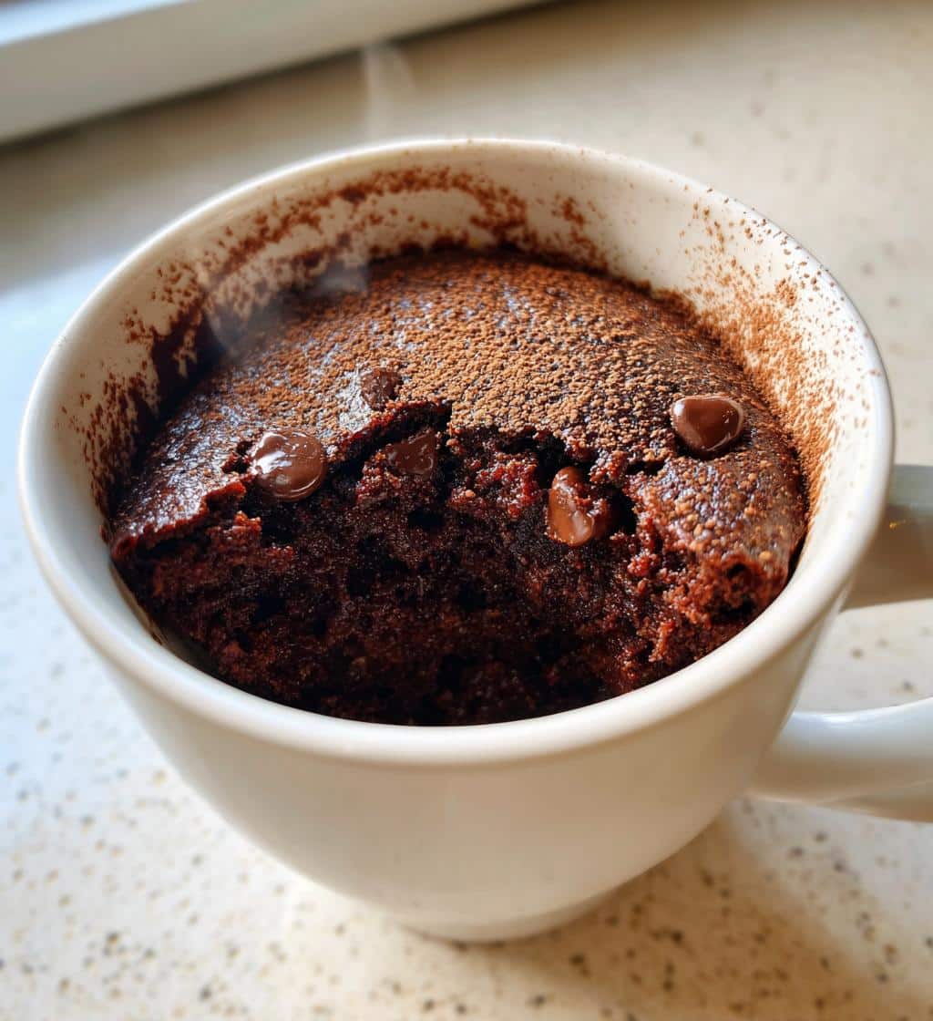 Air Fryer Mug Brownie Recipe in Just 8 Minutes - Rich & Fudgy 4 air fryer mug brownie homemade - detail 1