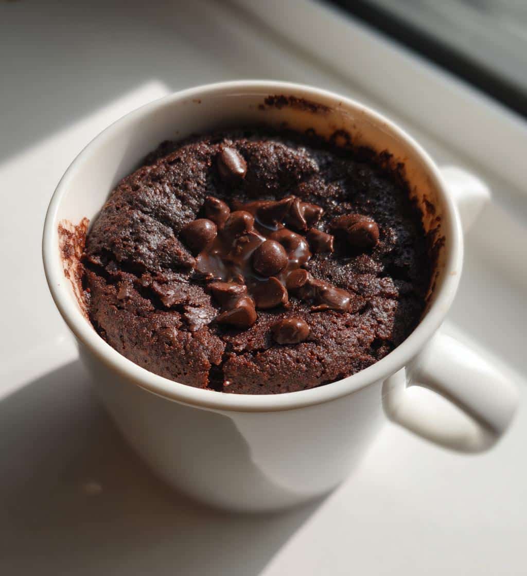 air fryer mug brownie no bake style