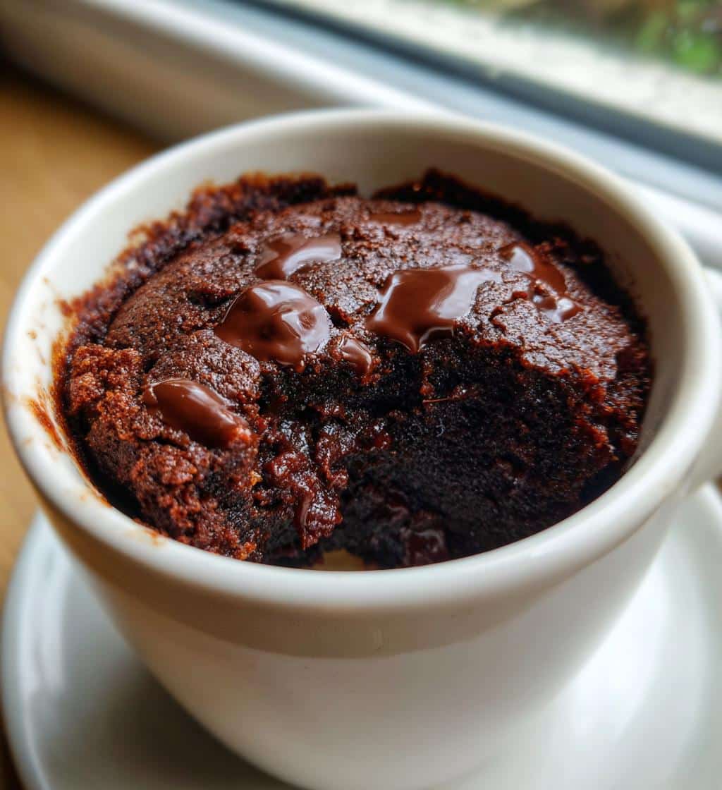 air fryer mug brownie quick