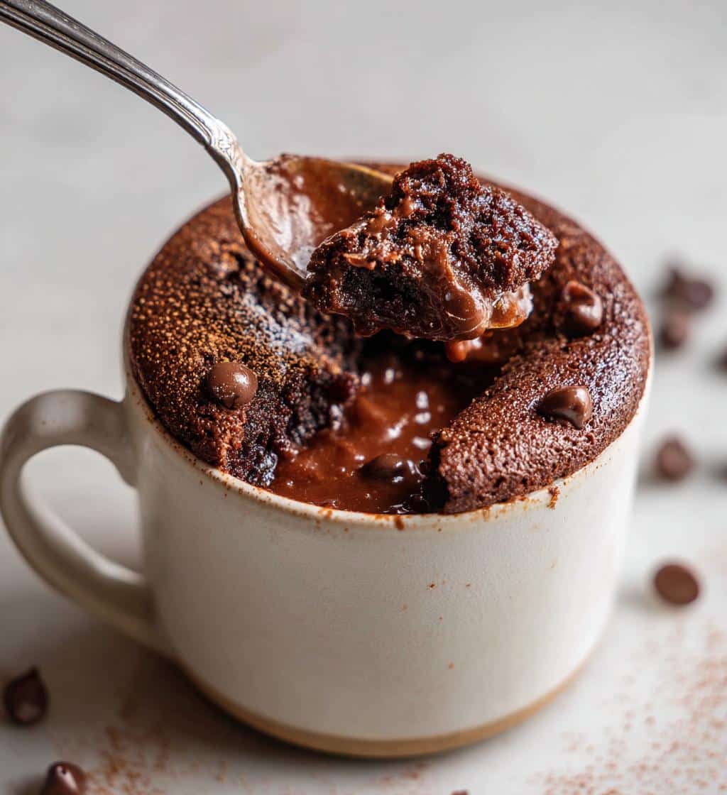 air fryer mug brownie soft center