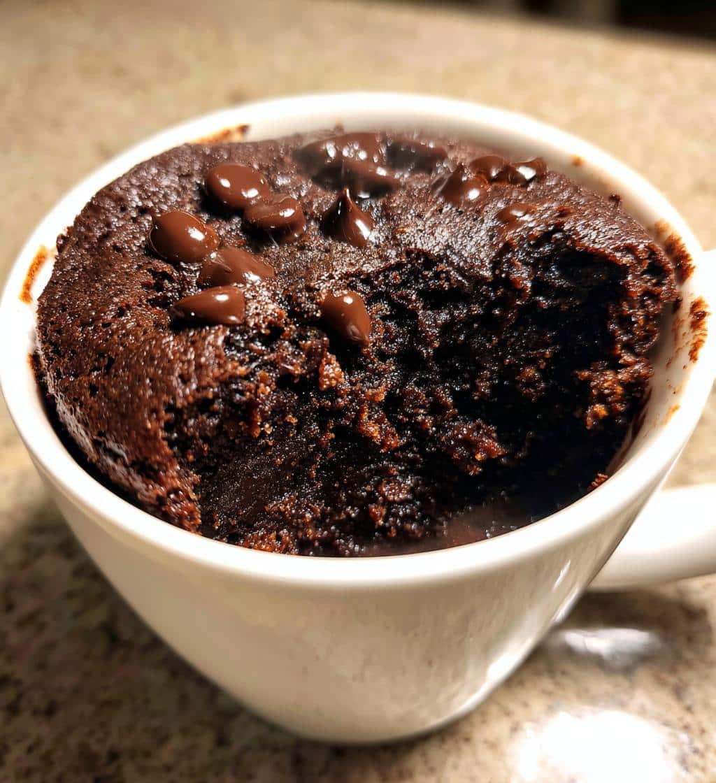 air fryer mug brownie winter dessert - detail 1