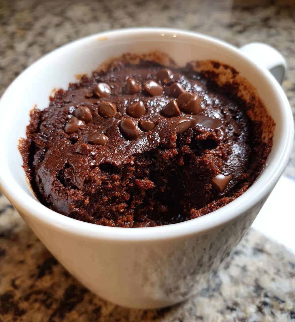 air fryer mug brownie winter dessert