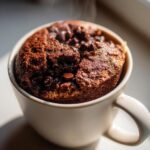 air fryer mug brownie with biscuit dough