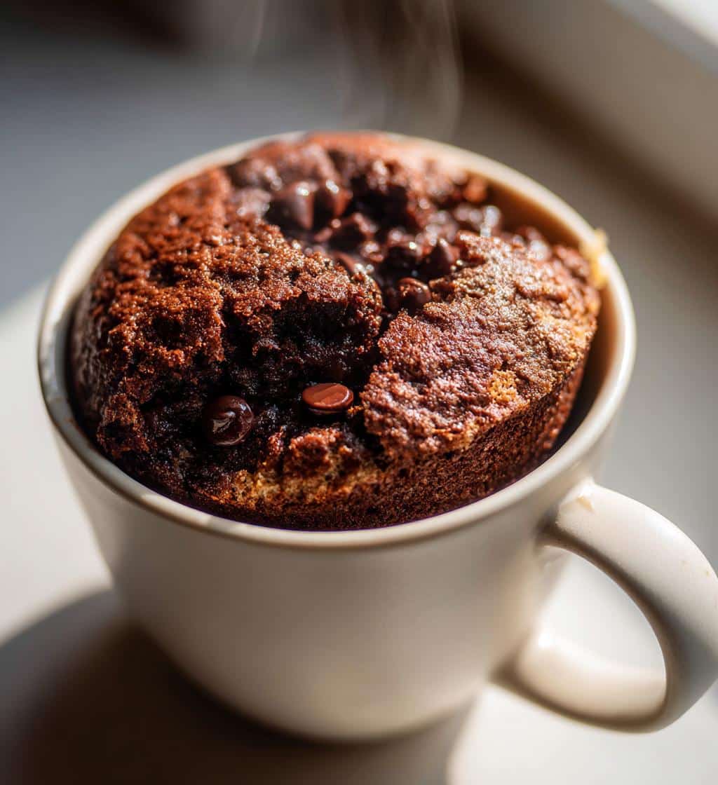 air fryer mug brownie with biscuit dough