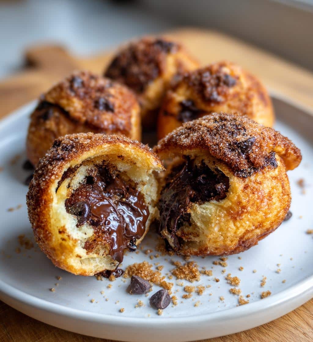 air fryer mug brownie with crescent rolls - detail 1