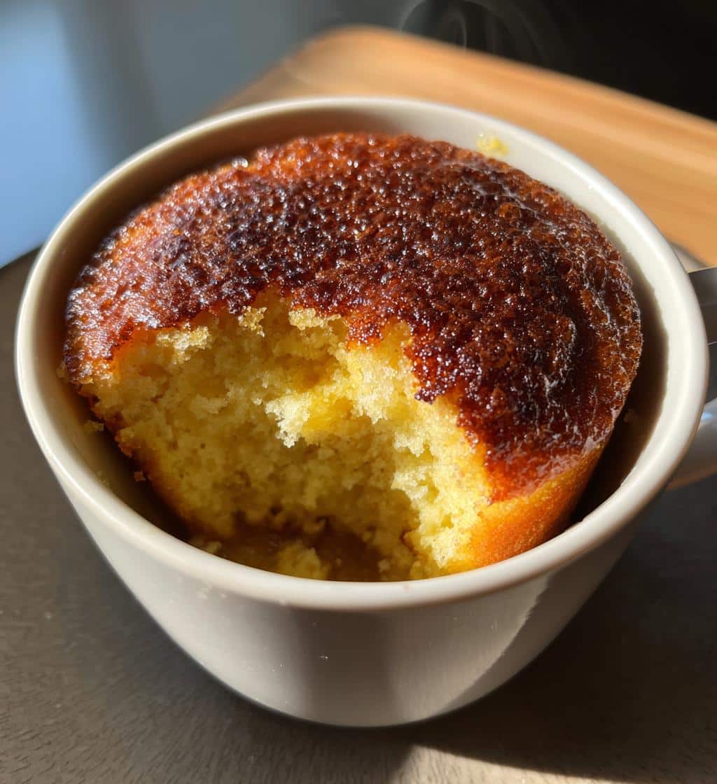 air fryer mug cake crispy - detail 1