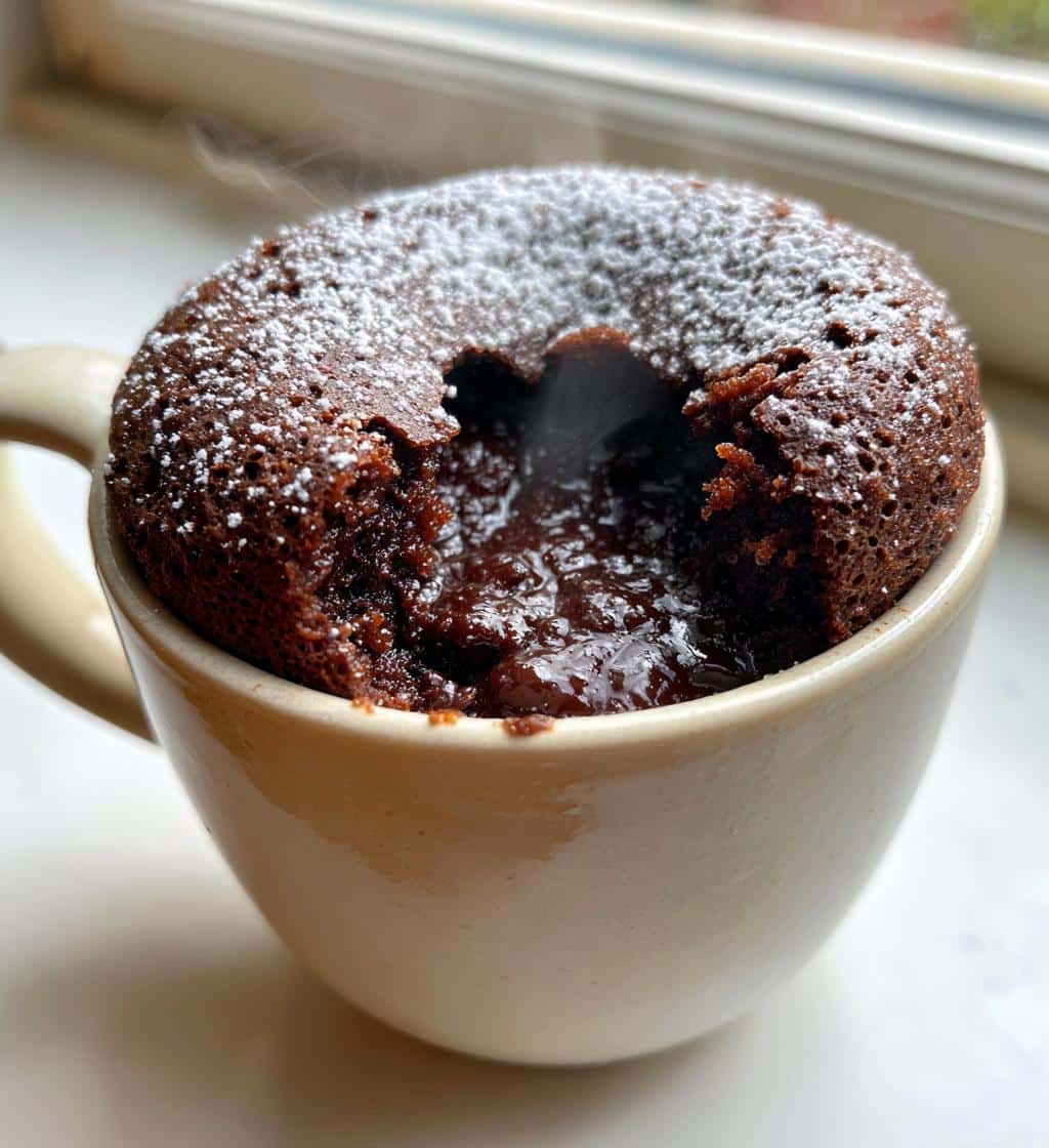air fryer mug cake gooey