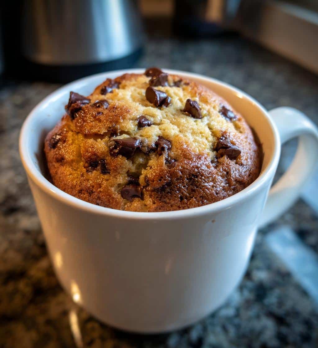 air fryer mug cake no bake style