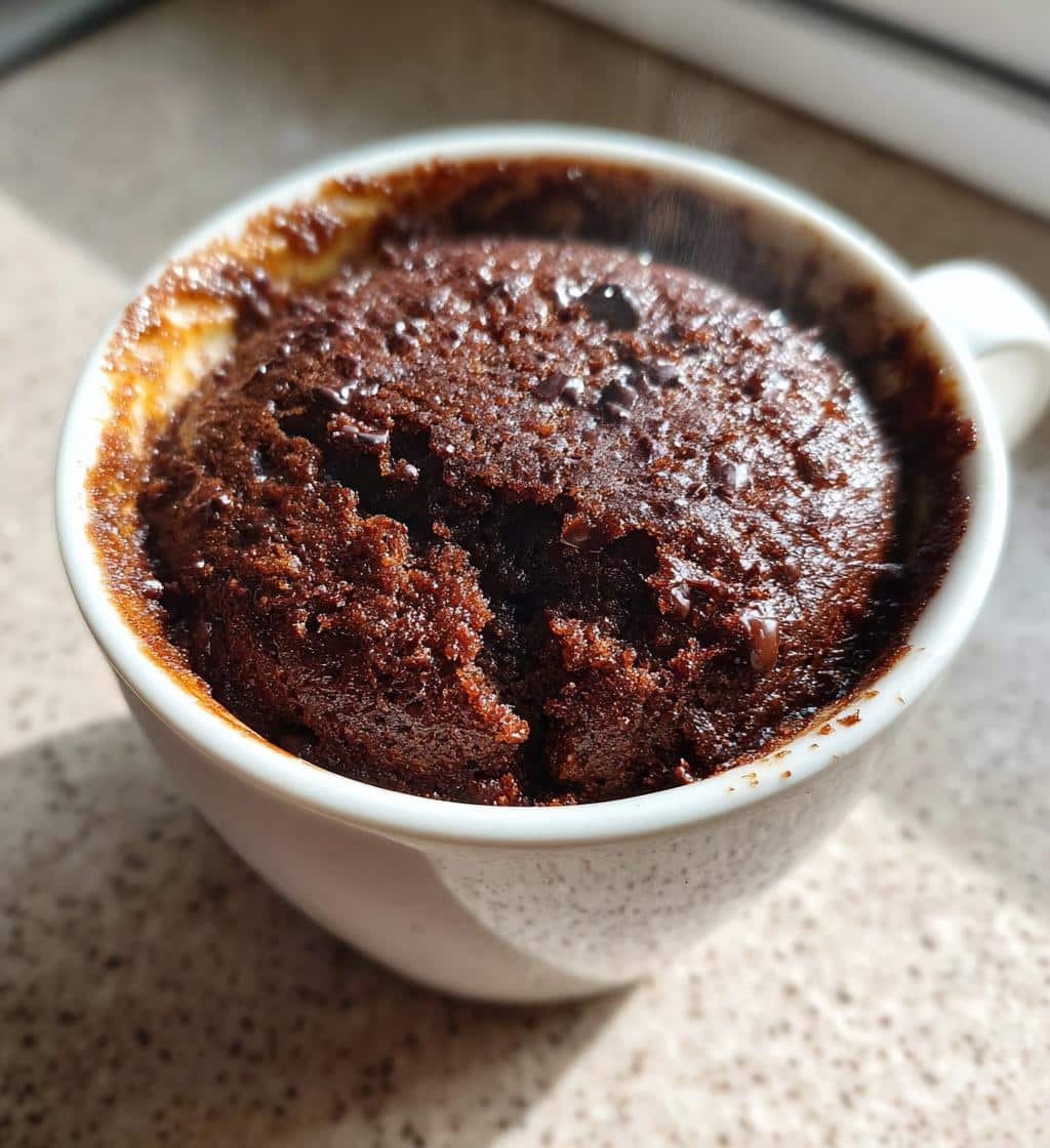 air fryer mug cake small batch - detail 1