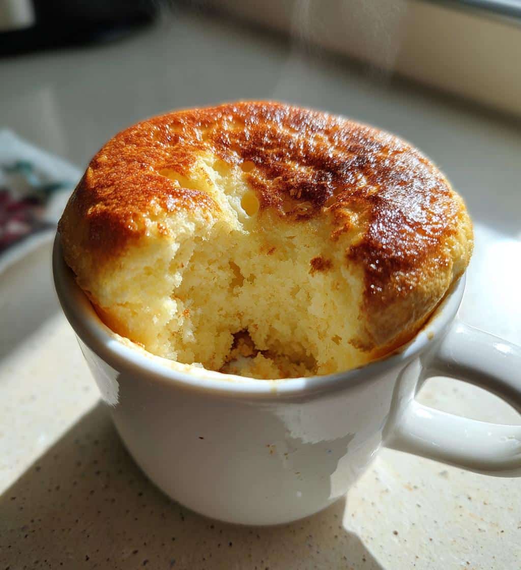 air fryer mug cake winter dessert - detail 1