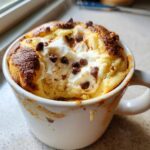 air fryer mug cake with biscuit dough