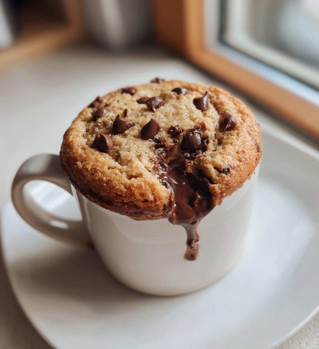 air fryer mug cookie no bake style