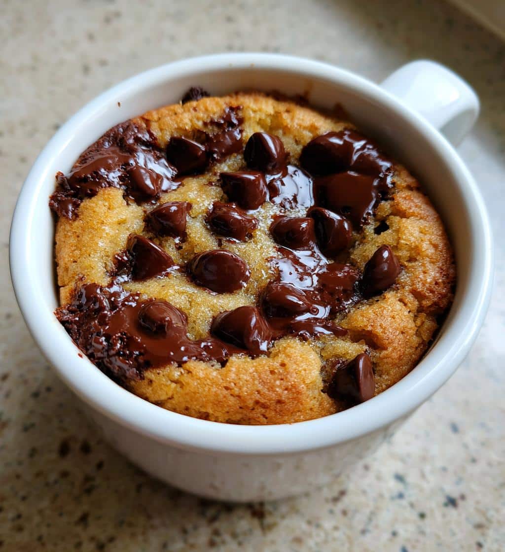 air fryer mug cookie soft center