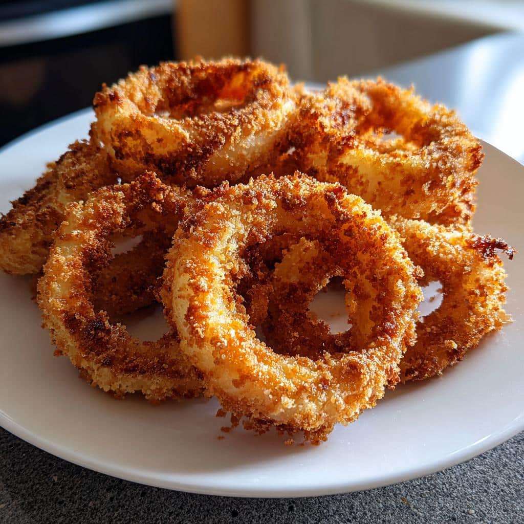 air fryer onion rings crispy delicious recipe - detail 1