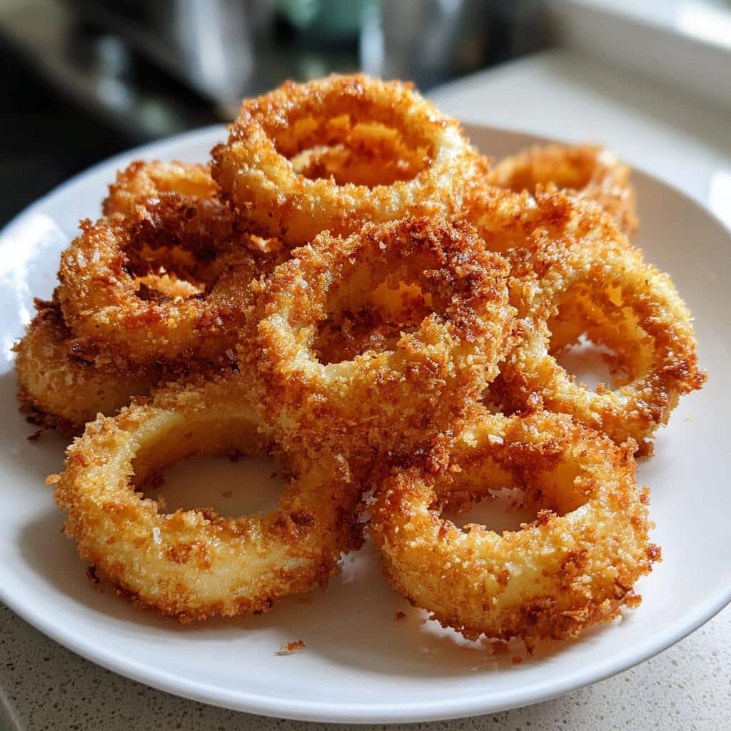 air fryer onion rings crispy delicious recipe