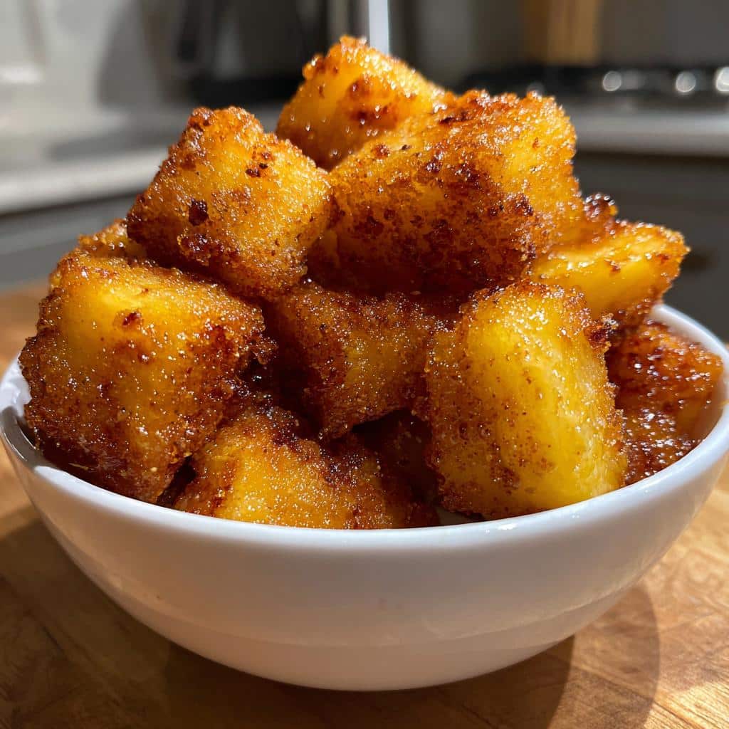 **5-Ingredient Air Fryer Pineapple Bites: Bite-Sized Bliss!** 4 air fryer pineapple bites 5 ingredient - detail 1