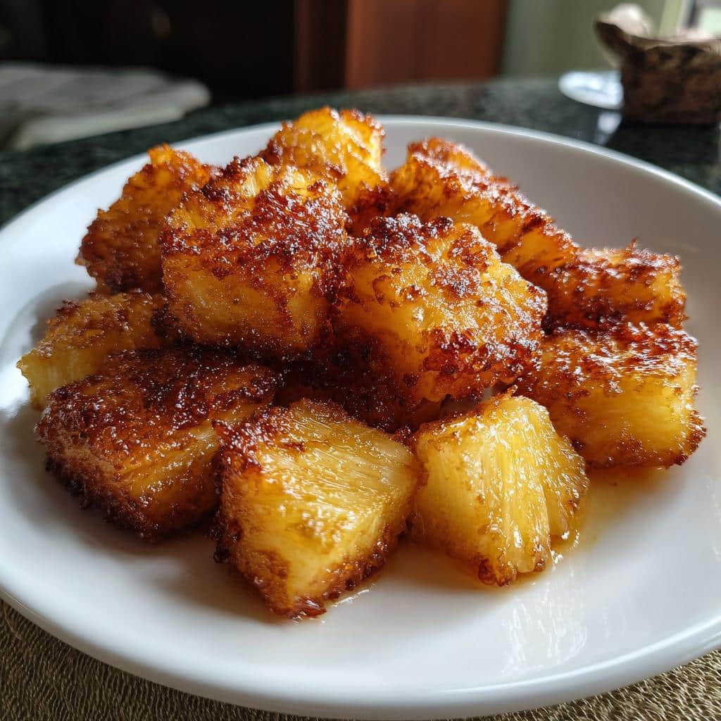 air fryer pineapple bites comfort food - detail 1