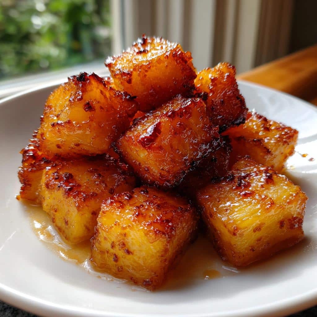 air fryer pineapple bites crispy
