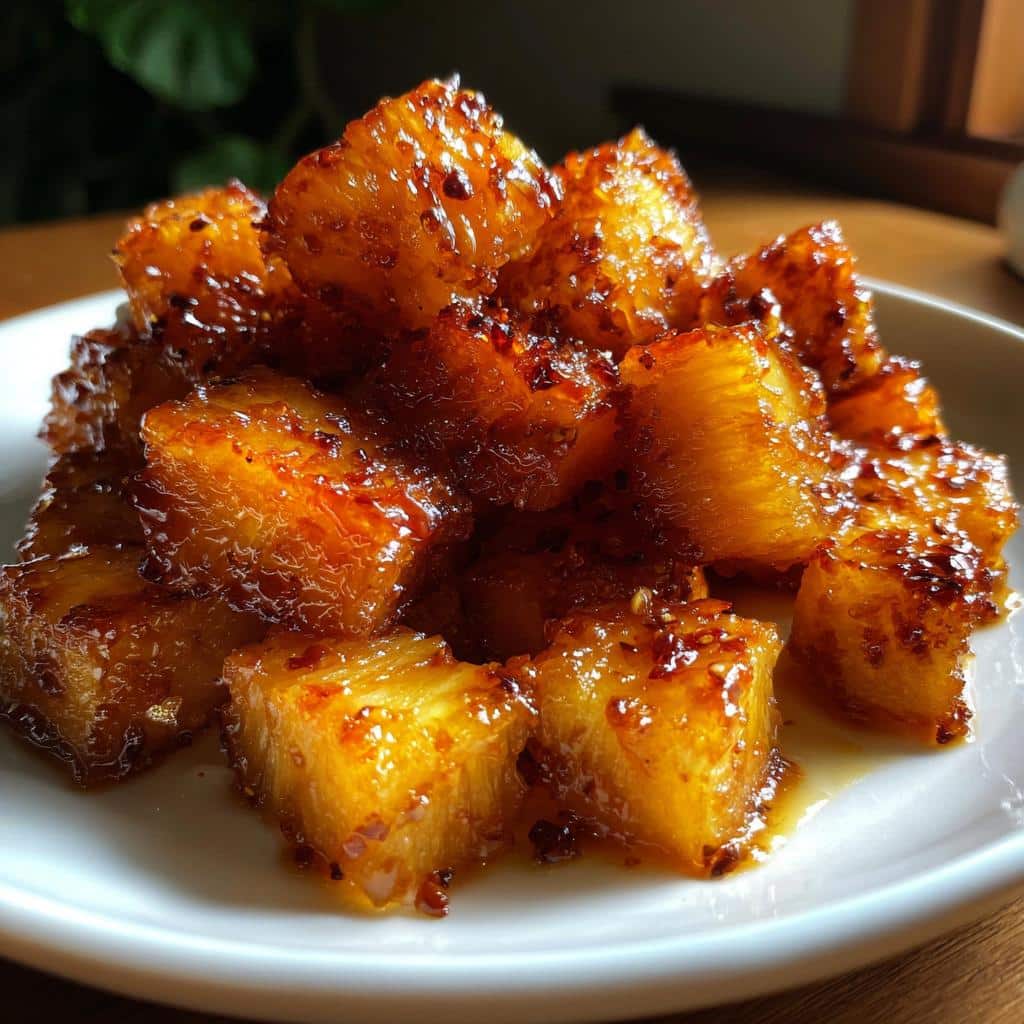 air fryer pineapple bites no bake style - detail 1