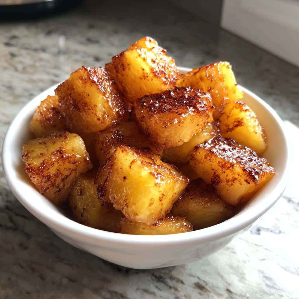 air fryer pineapple bites single serve
