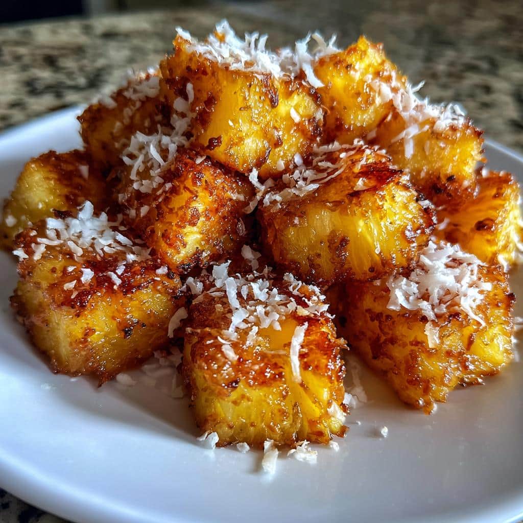 air fryer pineapple bites valentines day - detail 1