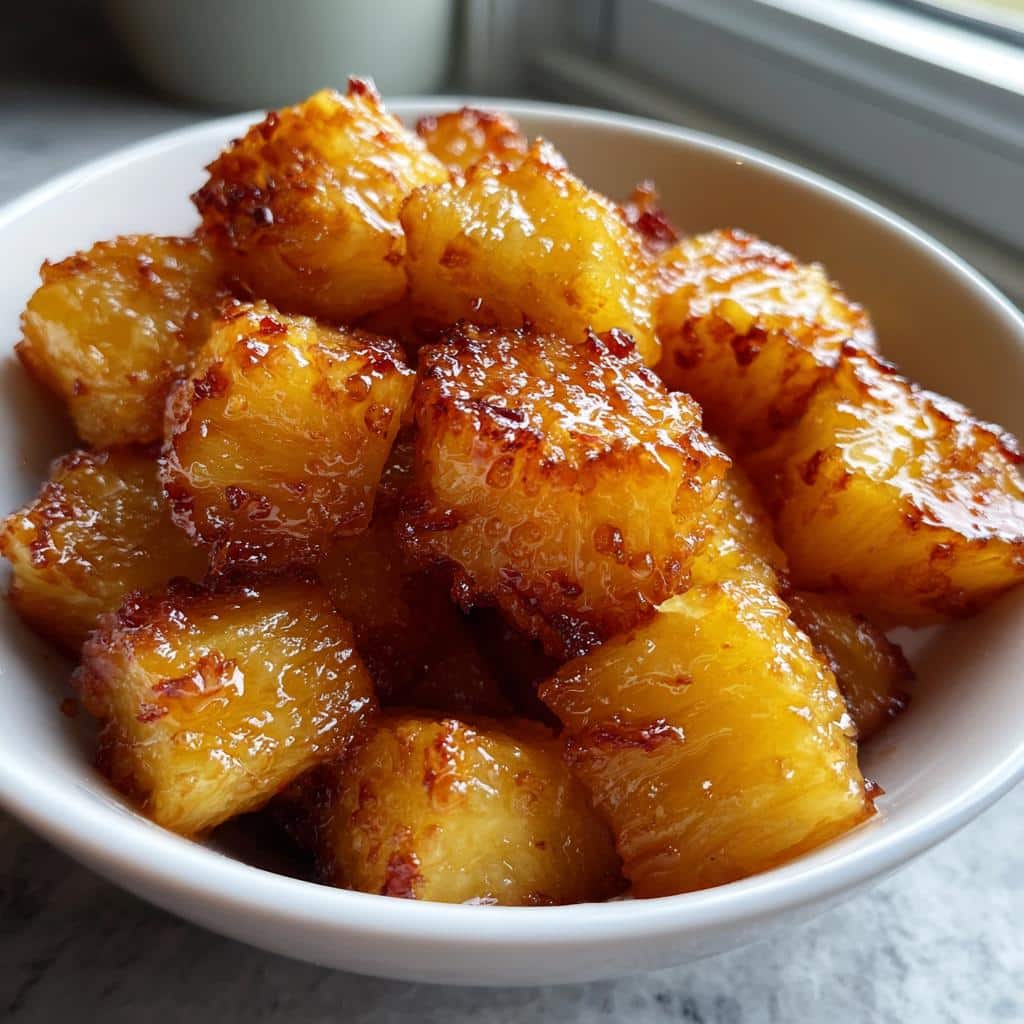 air fryer pineapple bites winter dessert