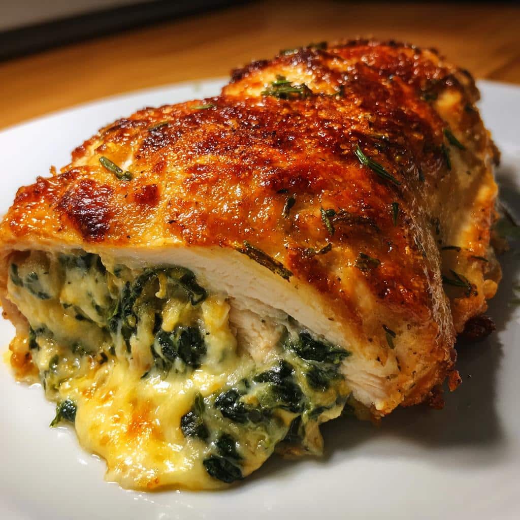 air fryer spinach and cheese stuffed chicken breast delights