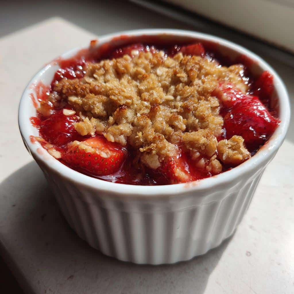 10-Minute Air Fryer Strawberry Crisp: Irresistibly Fast Dessert 4 air fryer strawberry crisp 10 minute - detail 1