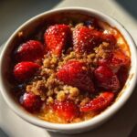 air fryer strawberry crisp 3 ingredient