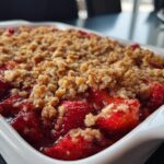air fryer strawberry crisp comfort food