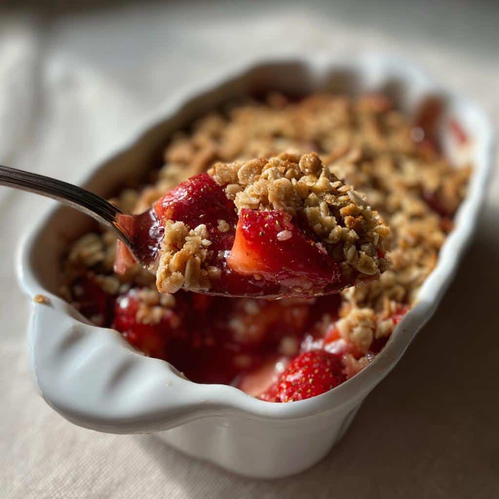 air fryer strawberry crisp crispy - detail 1